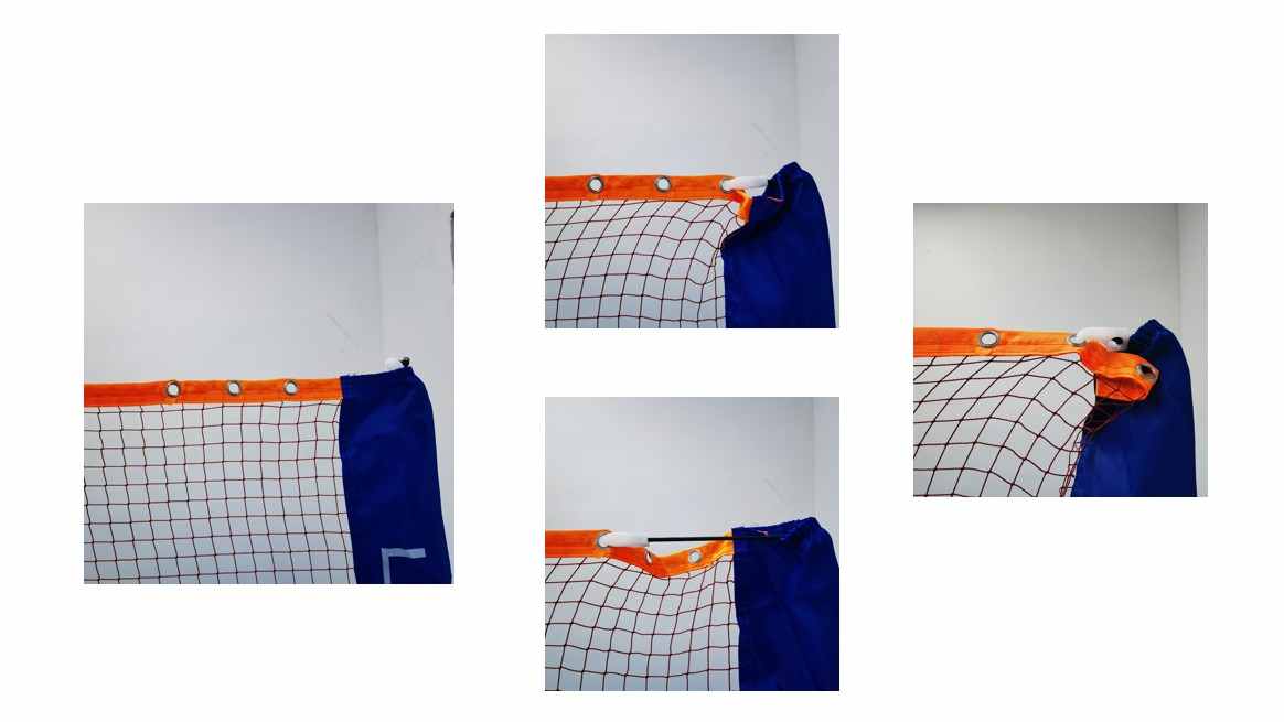 Badminton net system three level height adjustment