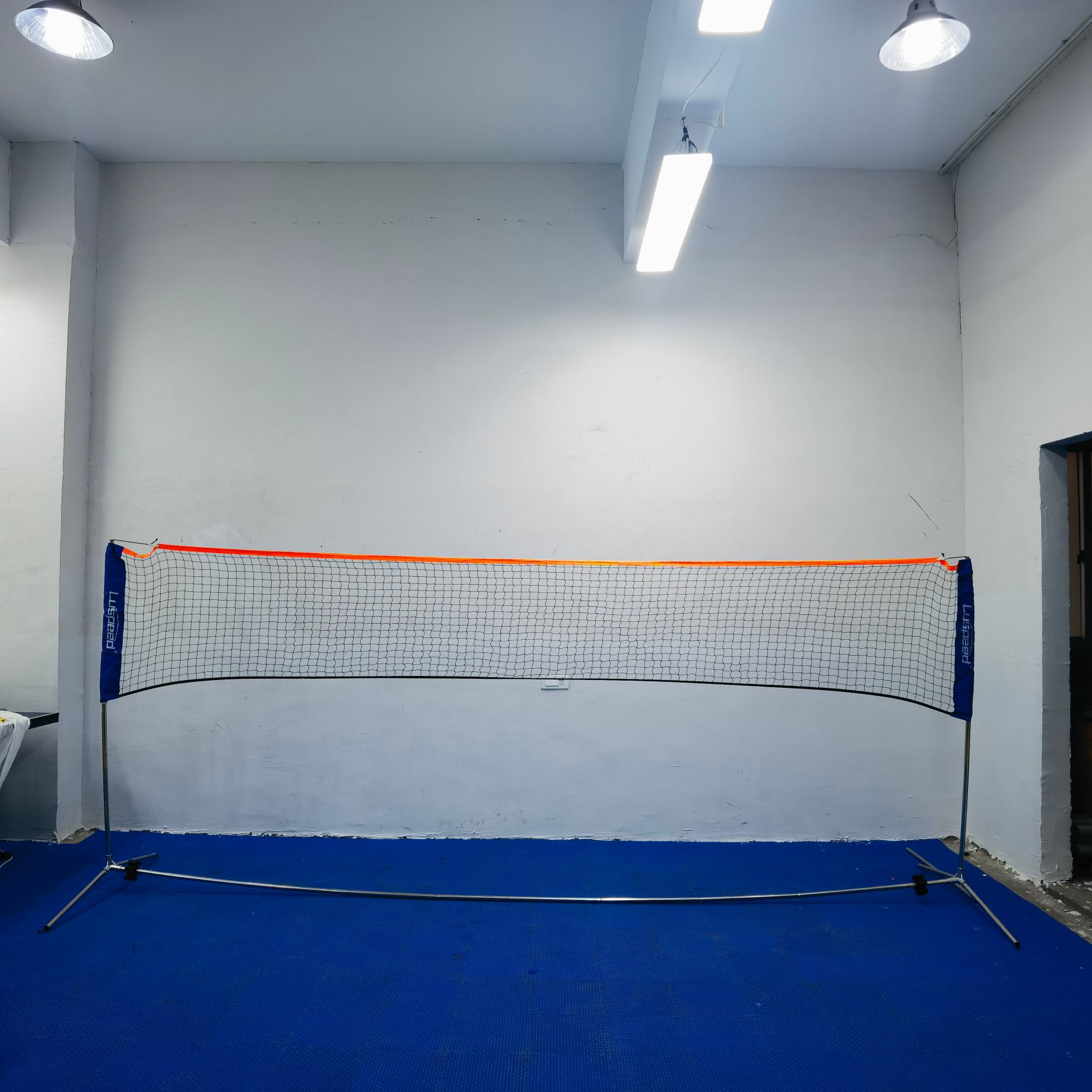 Stainless steel adjustable badminton net system