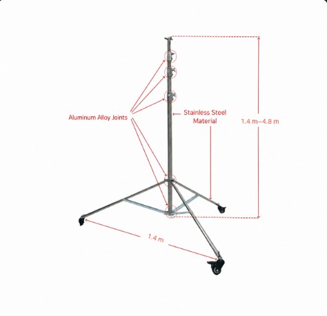 Badminton training system size and material details