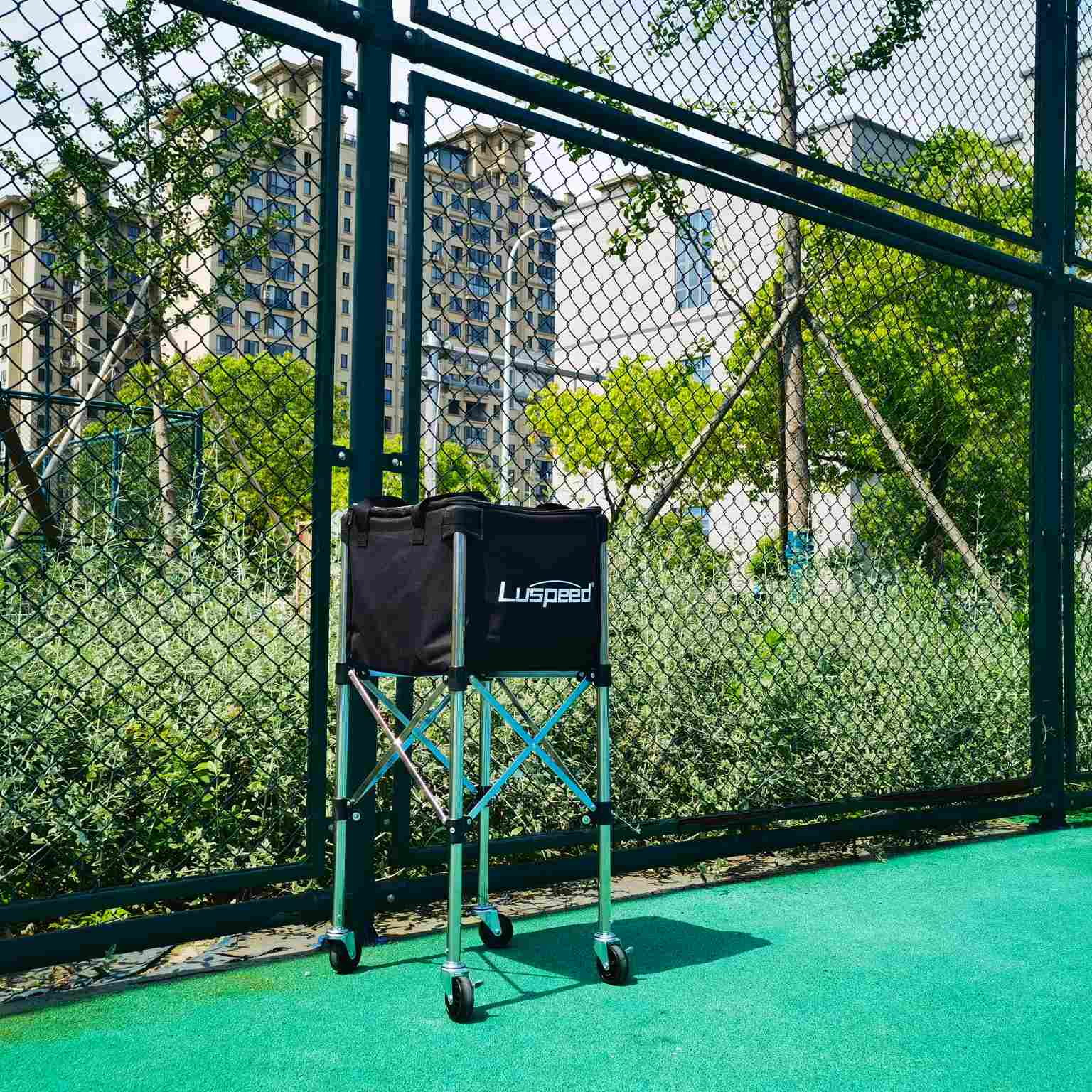 Tennis and pickleball ball cart frame detail