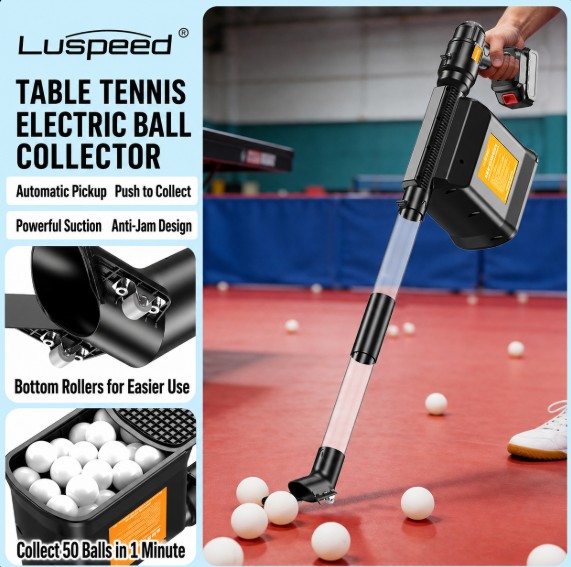 Table tennis electric ball collector features