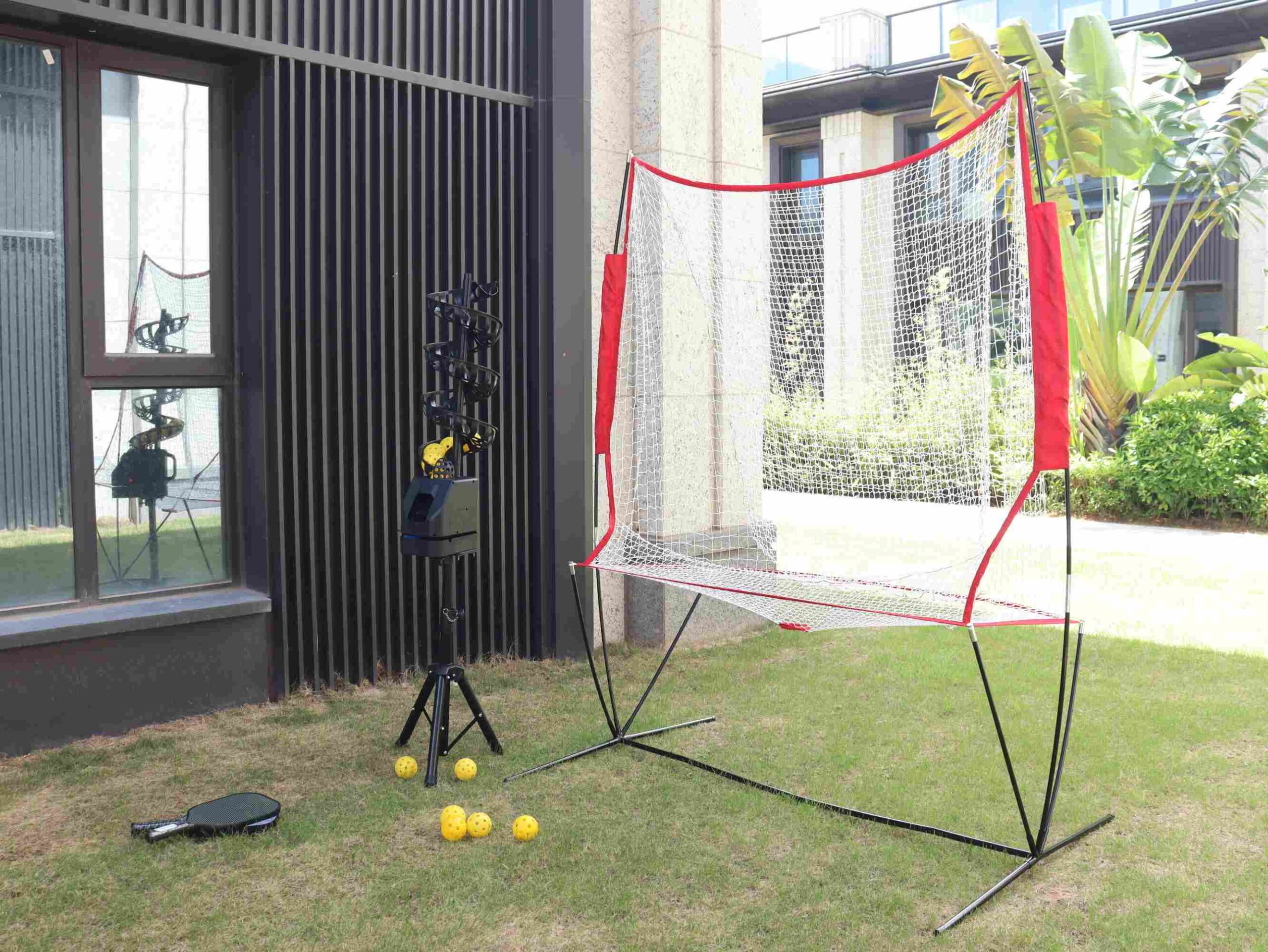 Tennis ball catch net training system by Luspeed Sports
