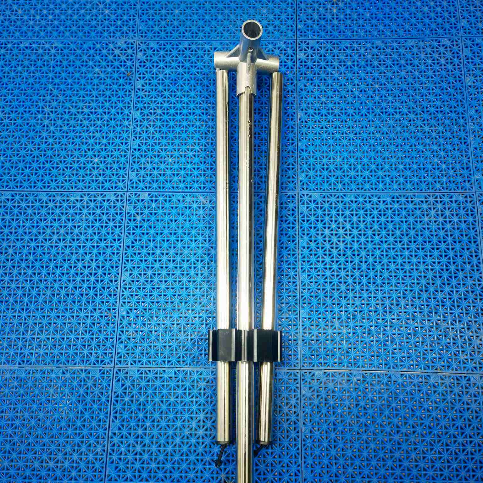 Volleyball net system stainless steel storage detail